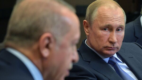 Президент РФ В. Путин встретился с президентом Турции Р. Т. Эрдоганом - Sputnik Южная Осетия