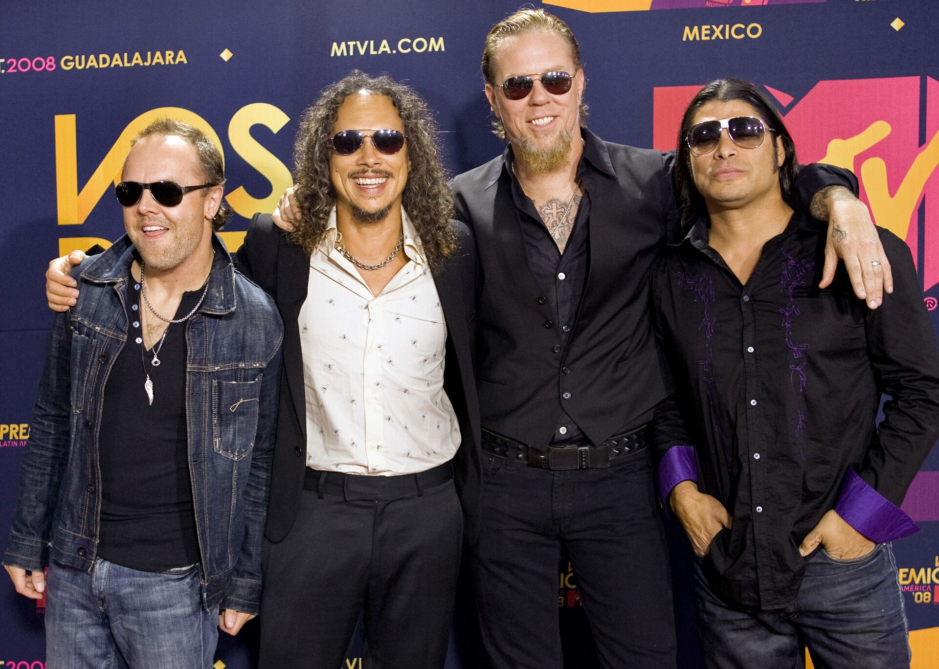 Американская группа Metallica позирует для прессы во время гастролей по Латинской Америке - Sputnik Южная Осетия, 1920, 26.10.2021