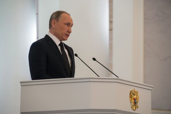 Обращение президента РФ В.Путина с ежегодным посланием к Федеральному Собранию - Sputnik Южная Осетия