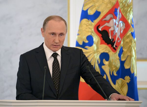 Обращение президента РФ В.Путина с ежегодным посланием к Федеральному Собранию - Sputnik Южная Осетия