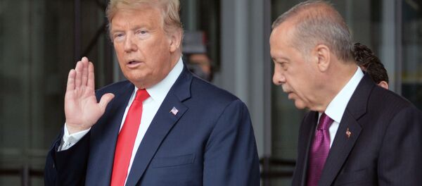 Президент США Дональд Трамп и президент Турции Реджеп Тайип Эрдоган Президент США Дональд Трамп и президент Турции Реджеп Тайип Эрдоган - Sputnik Южная Осетия