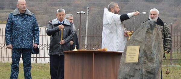 На территории ИКЦ состоялось освящение места под строительство часовни в честь Архистратига небесных воинств Михаила На территории ИКЦ состоялось освящение места под строительство часовни в честь Архистратига небесных воинств Михаила - Sputnik Южная Осетия