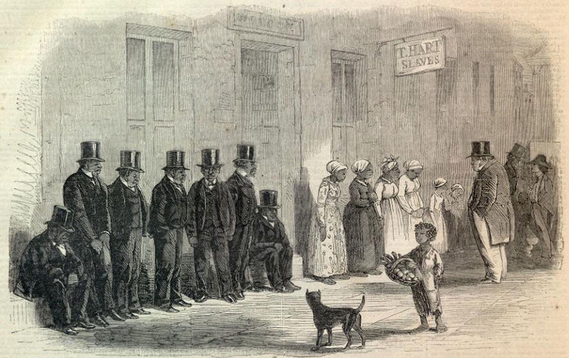 Рисунок Slaves for sale, a scene in New Orleans, 1861 - Sputnik Южная Осетия, 1920, 31.05.2022