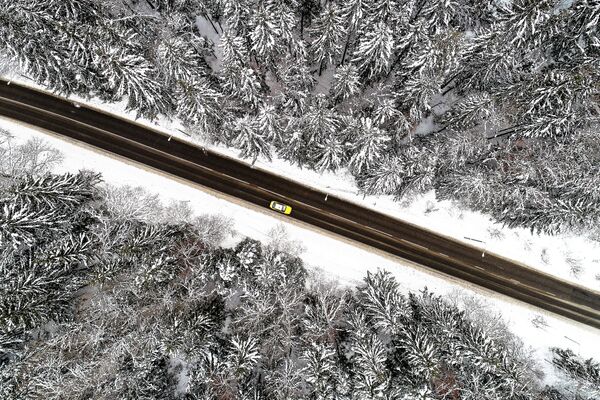 Автомобиль на дороге через Троицкий лес в Москвы - Sputnik Южная Осетия