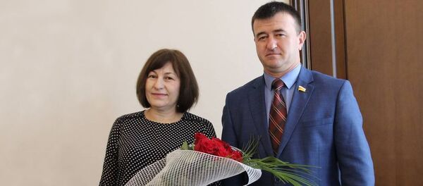 Динара Кисиева и Петр Гассиев Динара Кисиева и Петр Гассиев - Sputnik Южная Осетия