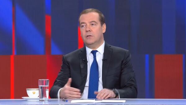 Интервью Дмитрия Медведева российским телеканалам - прямой эфир - Sputnik Южная Осетия