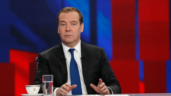 Интервью Премьер-министра РФ Д. Медведева российским телеканалам - Sputnik Южная Осетия