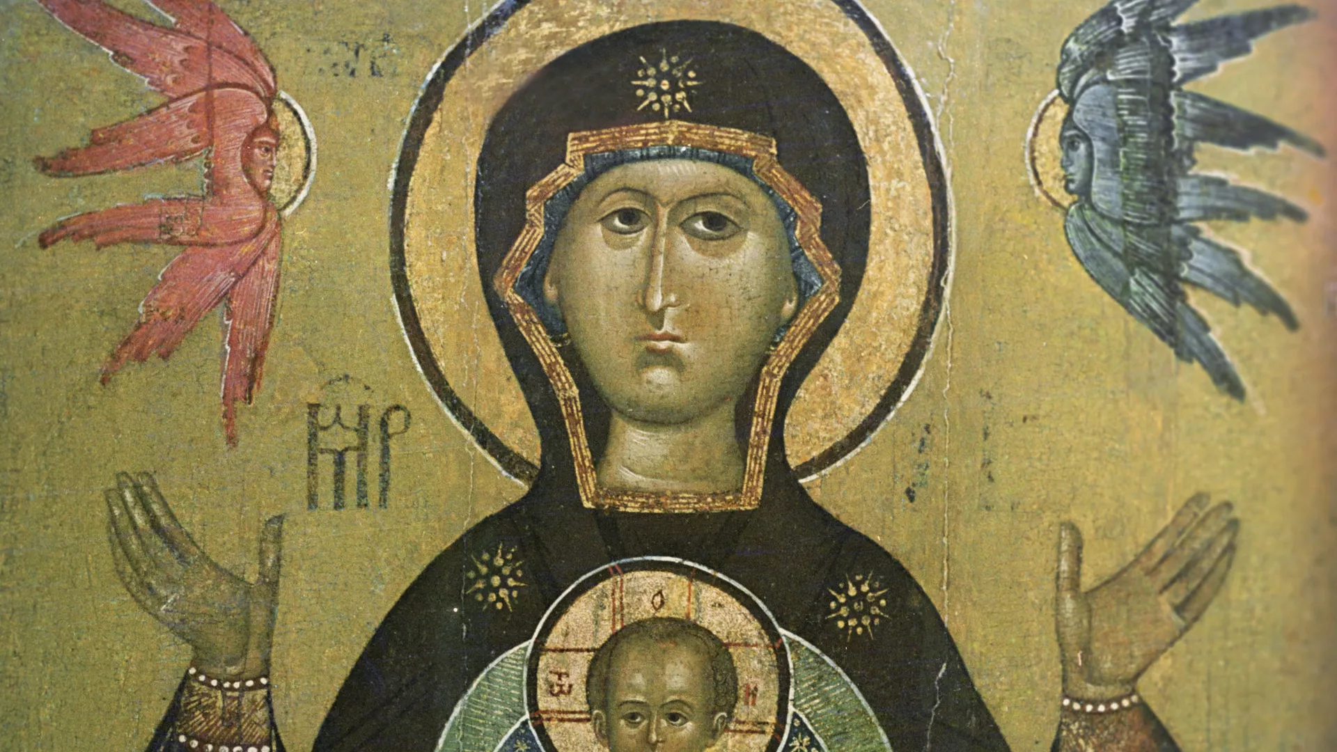 Икона Божией Матери Знамение. XVI век