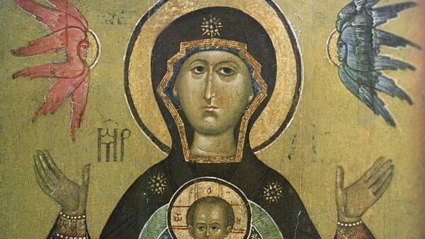 Икона Божией Матери Знамение. XVI век - Sputnik Южная Осетия