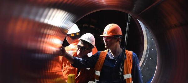 Строительство газопровода Северный поток-2 в Ленинградской области Строительство газопровода Северный поток-2 в Ленинградской области - Sputnik Южная Осетия