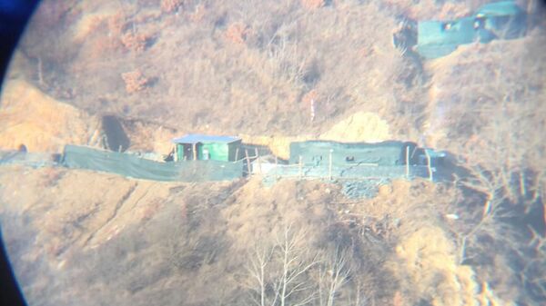 Незаконный блокпост МВД Грузии в районе села Уиста (Цнелис) - Sputnik Южная Осетия