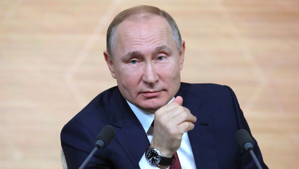 Президент РФ Владимир Путин на большой ежегодной пресс-конференции - Sputnik Южная Осетия