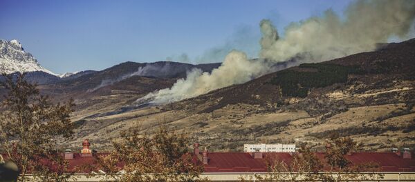 Пожар на военном полигоне - Sputnik Южная Осетия
