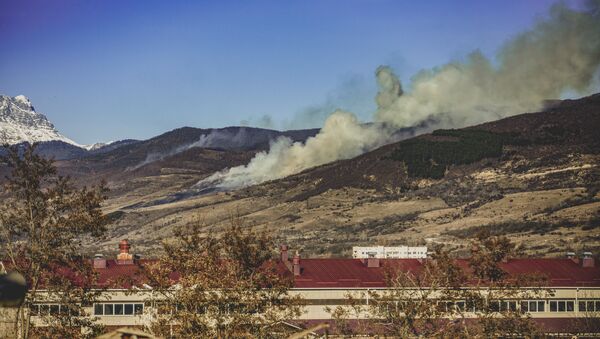 Пожар на военном полигоне - Sputnik Южная Осетия
