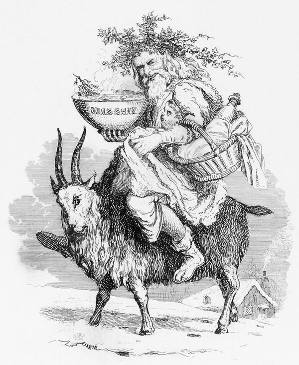 Английский фольклорный персонаж Father Christmas,1836 год - Sputnik Южная Осетия