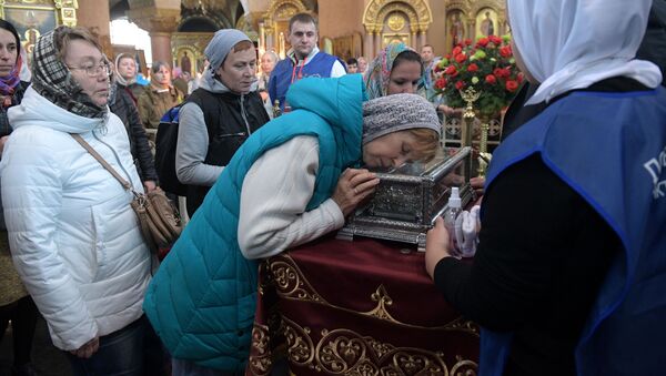 Мощи святителя Спиридона Тримифунтского доставили в Санкт-Петербург - Sputnik Южная Осетия