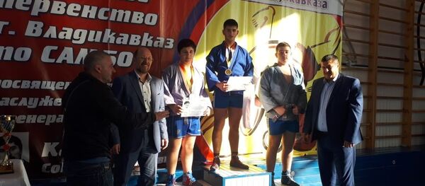 Воспитанник школы самбо Дзауского района Дмитрий Джиоев Воспитанник школы самбо Дзауского района Дмитрий Джиоев - Sputnik Южная Осетия