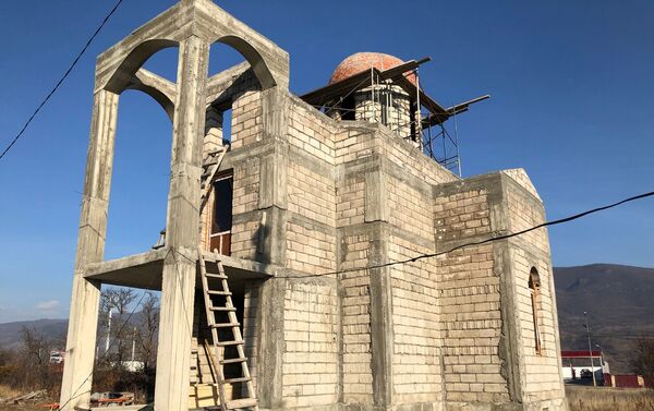 Строительство православного храма в Цхинвале  - Sputnik Южная Осетия