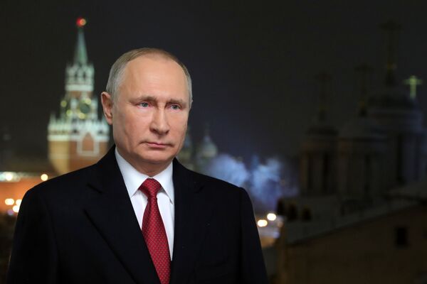 Президент РФ Владимир Путин во время новогоднего обращения к россиянам в канун 2019 года - Sputnik Южная Осетия