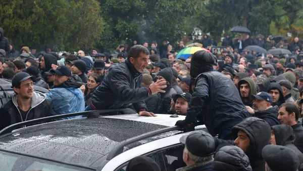 Акция оппозиции в Сухуме 
