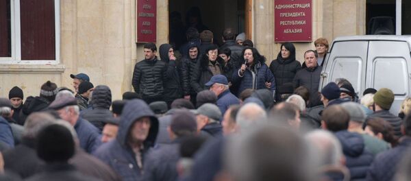 Акция протеста в Абхазии  - Sputnik Южная Осетия