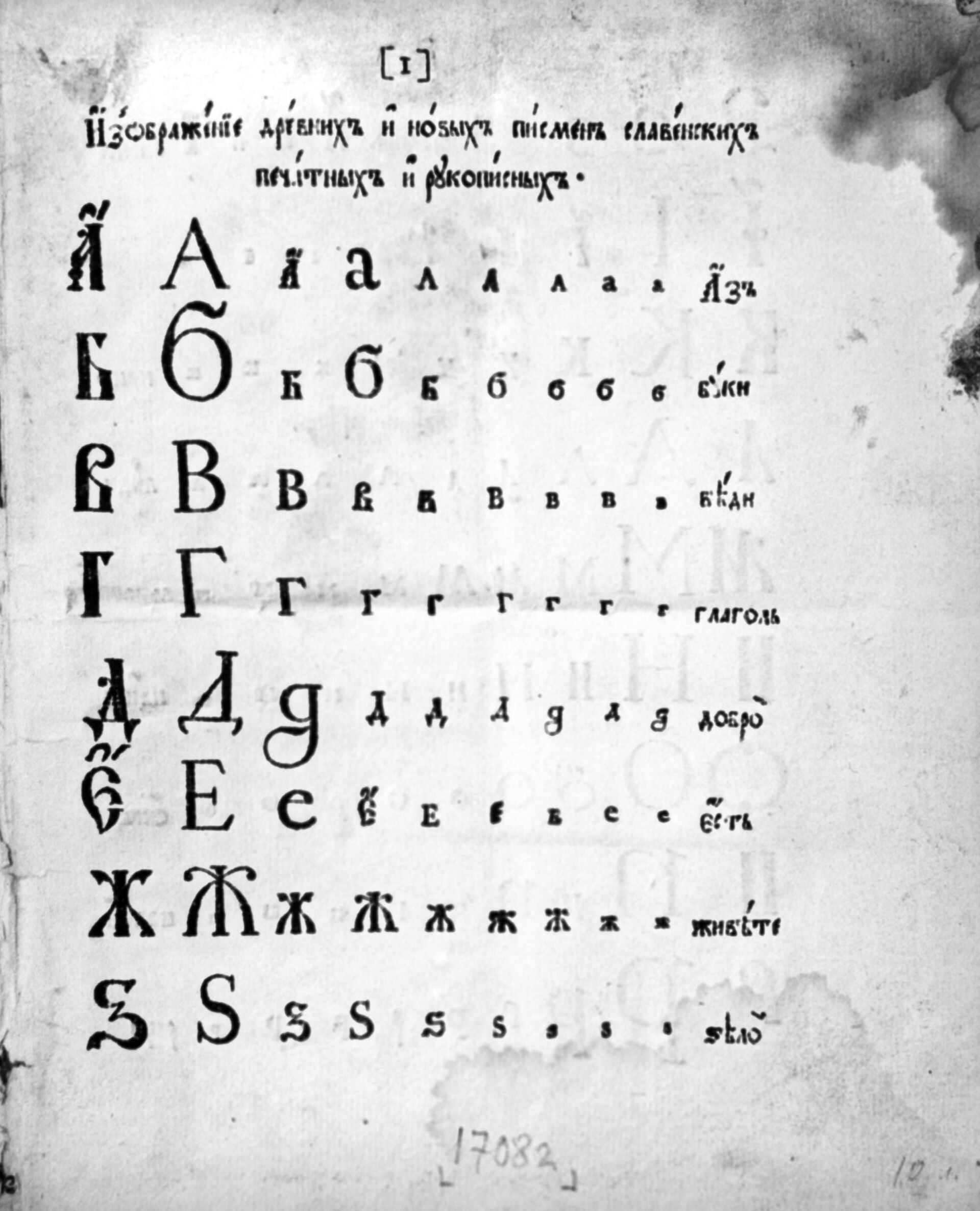 Репродукция I-го листа гражданской азбуки 1710 года, утвержденной Петром I - Sputnik Южная Осетия, 1920, 28.01.2022